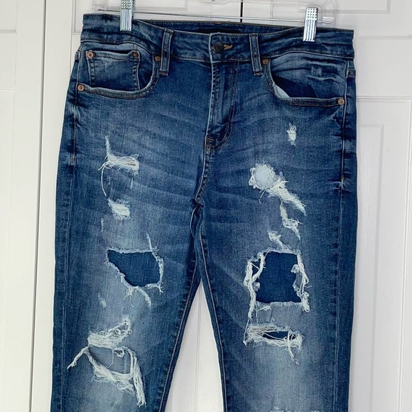 Aerpostale Men's Athletic Skinny Distressed Jeans 29/30 - Picture 4 of 7